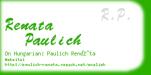 renata paulich business card